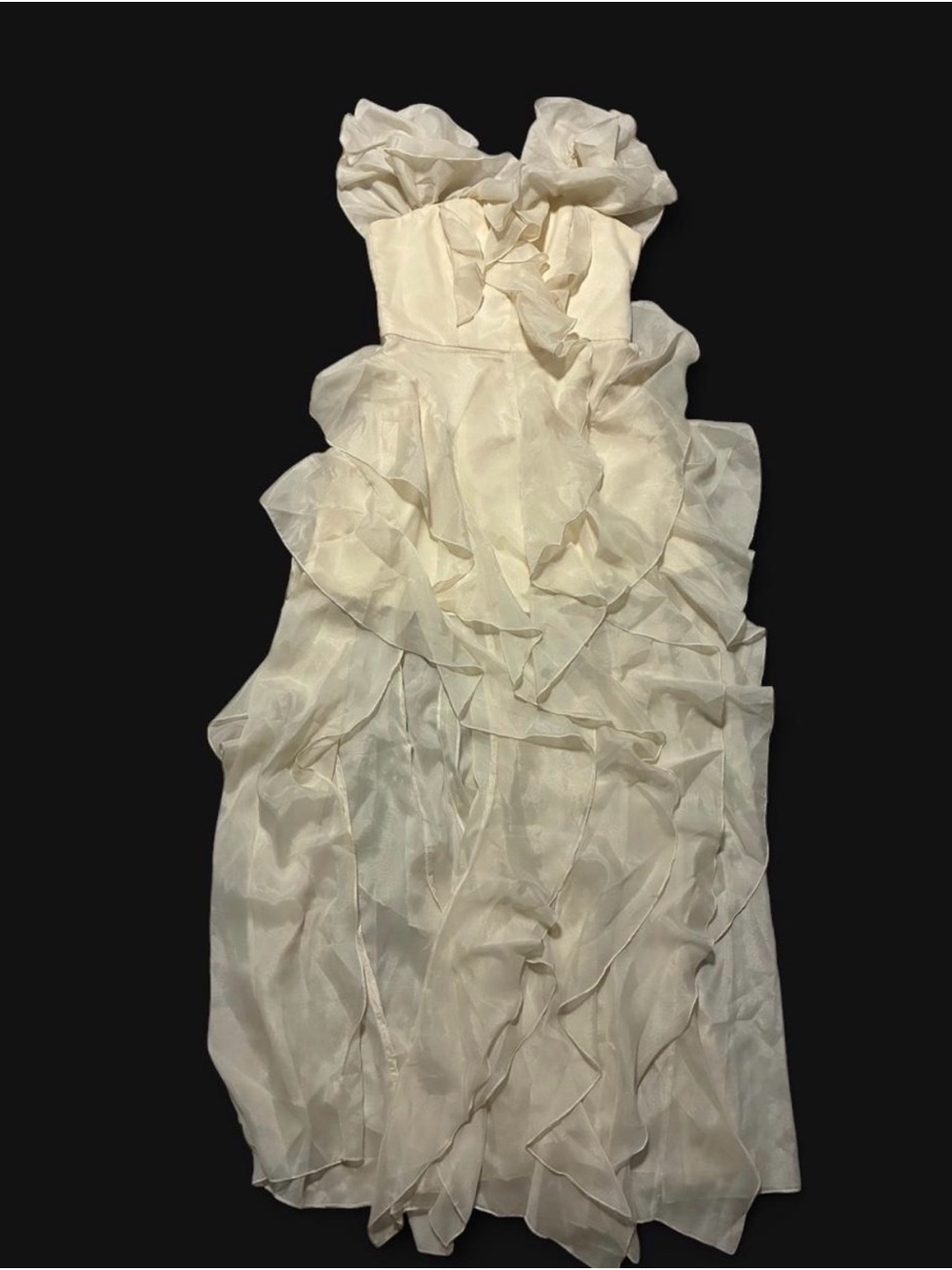 Ivory Ruffled Women's Dress - Size M